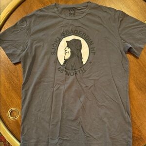 66°North Charcoal Graphic Tee for Men